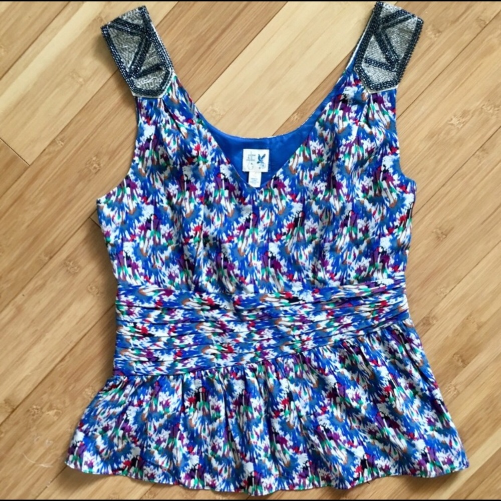 Anthropologie Edme and Esyllte Beaded Peplum Top 4